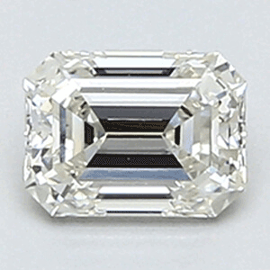 0.36 quilates, diamante esmeralda con muy buen corte, color H, claridad VS1 y certificado por CGL