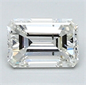 0.25 Carats, Emerald Diamond with Very Good Cut, H Color, SI1 Clarity and Certified By CGL
