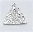 0.35 quilates, diamante triangular con muy buen corte, color E, claridad SI1 y certificado por CGL