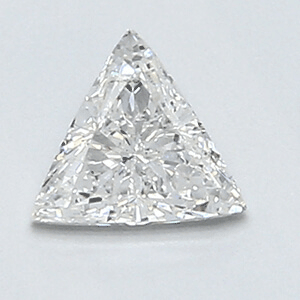 Foto 0.35 quilates, diamante triangular con muy buen corte, color E, claridad SI1 y certificado por CGL de