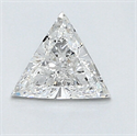 0.29 quilates, diamante triangular con muy buen corte, color F, claridad SI1 y certificado por CGL