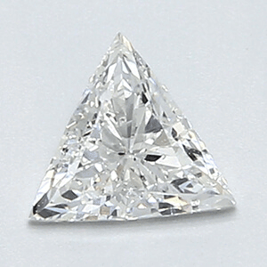 Foto 0,34 quilates, diamante triangular con muy buen corte, color E, claridad SI1 y certificado por CGL de