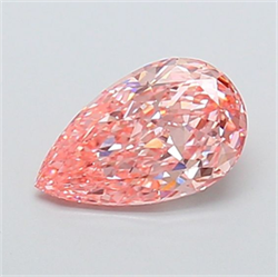 Picture of Lab Grown Diamond 1.79 Carats, Pear with  Cut, Fancy Vivid Pink Color, VVS2 Clarity and Certified by IGI