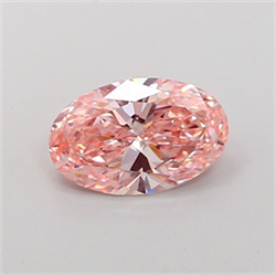 Picture of Lab Grown Diamond 1.50 Carats, Oval with  Cut, Fancy Vivid Pink Color, VS2 Clarity and Certified by IGI