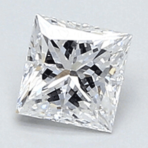 0.38 Carats, Princess Diamond with Very Good Cut, D Color, VVS2 Clarity and Certified By Diamonds-USA