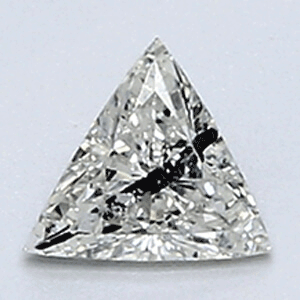 Foto 0.21 quilates, diamante triangular con muy buen corte, color I, claridad VS1 y certificado por CGL de