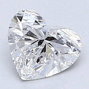 Picture of 0.31 Carats, Heart Diamond with Very Good Cut, D Color, VVS2 Clarity and Certified By CGL