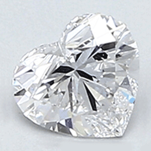 Picture of 0.3 Carats, Heart Diamond with Very Good Cut, D Color, VVS2 Clarity and Certified By Diamonds-USA