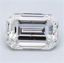 0.26 Diamante natural esmeralda, Clarity VS2, Color F, certificado por CGL