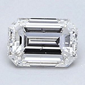 0.26 Diamante natural esmeralda, Clarity VS2, Color F, certificado por CGL