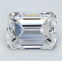 Diamante esmeralda de 0,51 quilates con muy buen corte, color D, claridad VVS2 y certificado por GIA