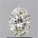 Natural Diamond 0.60 Carats, Oval with  Cut, J Color, VVS1 Clarity and Certified by GIA