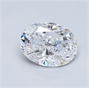 Diamante ovalado de 0,82 quilates con muy buen corte, color D, I1 Eye Clean y certificado por GIA