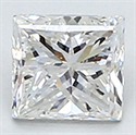0,39 quilates, diamante natural princesa con buen corte, color F, claridad VS2 y certificado por CGL