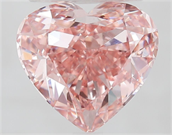 Picture of Lab Grown Diamond 3.00 Carats, Heart with  Cut, Fancy Vivid Pink Color, VS1 Clarity and Certified by IGI
