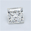 Natural Diamond 1.01 Carats, Princess with  Cut, H Color, VS1 Clarity and Certified by GIA