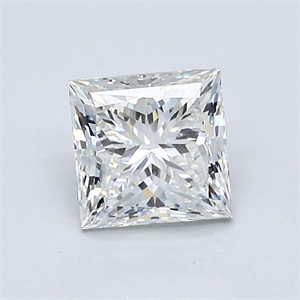 Picture of Natural Diamond 1.01 Carats, Princess with  Cut, H Color, VS1 Clarity and Certified by GIA