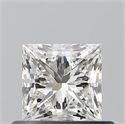 Natural Diamond 0.51 Carats, Princess with  Cut, J Color, VVS2 Clarity and Certified by GIA