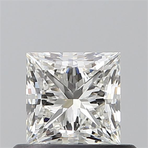 Picture of Natural Diamond 0.51 Carats, Princess with  Cut, J Color, VVS2 Clarity and Certified by GIA
