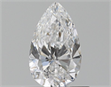 Natural Diamond 0.59 Carats, Pear with  Cut, D Color, SI1 Clarity and Certified by GIA