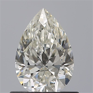 Picture of Natural Diamond 0.55 Carats, Pear with  Cut, G Color, IF Clarity and Certified by IGI
