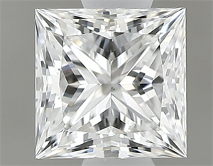 Picture of Natural Diamond 0.45 Carats, Princess with  Cut, F Color, VS1 Clarity and Certified by GIA