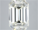 Natural Diamond 7.00 Carats, Emerald with  Cut, I Color, IF Clarity and Certified by HRD