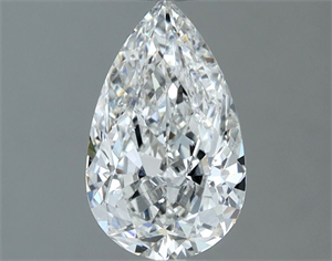 Picture of Natural Diamond 1.00 Carats, Pear with  Cut, F Color, SI1 Clarity and Certified by IGI