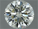 Natural Diamond 0.70 Carats, Round with Excellent Cut, K Color, VVS2 Clarity and Certified by IGI