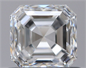 Natural Diamond 0.71 Carats, Asscher with  Cut, F Color, VS1 Clarity and Certified by GIA