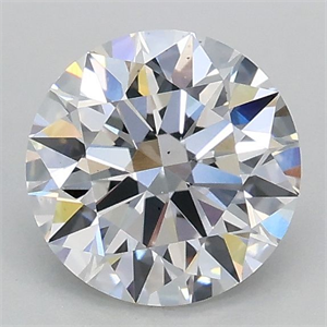 Picture of Lab Grown Diamond 1.00 Carats, Round with Ideal Cut, D Color, VS2 Clarity and Certified by IGI