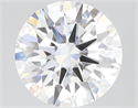 Lab Grown Diamond 3.08 Carats, Round with Ideal Cut, E Color, VVS2 Clarity and Certified by IGI