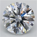 Lab Grown Diamond 2.06 Carats, Round with Ideal Cut, D Color, VVS2 Clarity and Certified by IGI