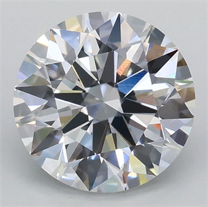 Picture of Lab Grown Diamond 2.06 Carats, Round with Ideal Cut, D Color, VVS2 Clarity and Certified by IGI