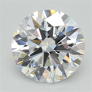 Picture of Lab Grown Diamond 3.04 Carats, Round with Excellent Cut, D Color, IF Clarity and Certified by GIA
