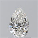 Natural Diamond 0.52 Carats, Pear with  Cut, H Color, VS2 Clarity and Certified by GIA