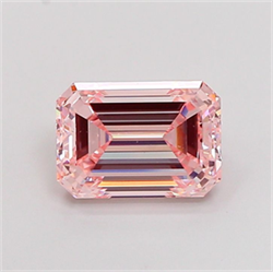 Picture of Lab Grown Diamond 3.01 Carats, Emerald with  Cut, Fancy Intense Pink Color, VS1 Clarity and Certified by IGI