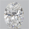 Natural Diamond 2.01 Carats, Oval with  Cut, D Color, SI1 Clarity and Certified by GIA