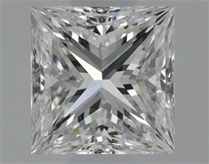 Picture of Natural Diamond 0.40 Carats, Princess with  Cut, E Color, VS1 Clarity and Certified by GIA
