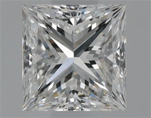 Picture of Natural Diamond 0.40 Carats, Princess with  Cut, E Color, VS1 Clarity and Certified by GIA