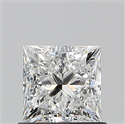 Natural Diamond 0.90 Carats, Princess with  Cut, F Color, VS2 Clarity and Certified by GIA