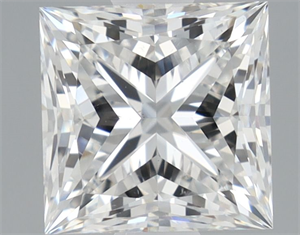 Picture of Natural Diamond 1.02 Carats, Princess with  Cut, F Color, VS2 Clarity and Certified by GIA