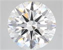 Lab Grown Diamond 3.02 Carats, Round with Excellent Cut, E Color, VS1 Clarity and Certified by IGI