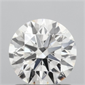 Lab Grown Diamond 1.05 Carats, Round with Ideal Cut, F Color, VVS2 Clarity and Certified by IGI