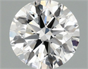 Lab Grown Diamond 1.08 Carats, Round with Ideal Cut, D Color, VS1 Clarity and Certified by IGI