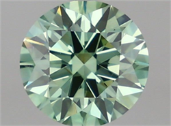 Picture of Lab Grown Diamond 1.49 Carats, Round with Very Good Cut, Fancy Vivid Green Color, VS1 Clarity and Certified by IGI