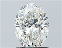 Natural Diamond 1.20 Carats, Oval with  Cut, H Color, SI1 Clarity and Certified by GIA