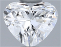 Natural Diamond 0.50 Carats, Heart with  Cut, D Color, VS2 Clarity and Certified by GIA