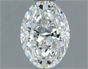 Natural Diamond 1.00 Carats, Oval with  Cut, G Color, VS2 Clarity and Certified by GIA
