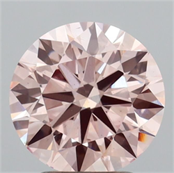 Picture of Lab Grown Diamond 2.64 Carats, Round with Ideal Cut, Fancy Intense Pink Color, VS2 Clarity and Certified by IGI